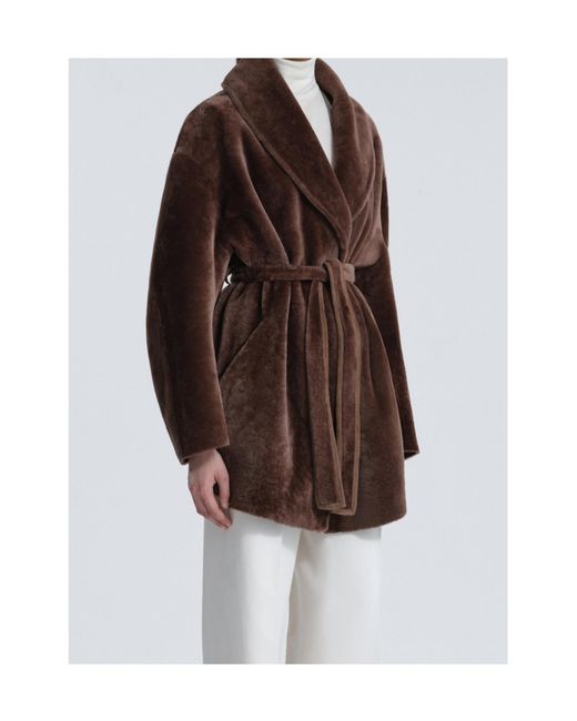 Nour Hammour Brown Long-Sleeved Coat