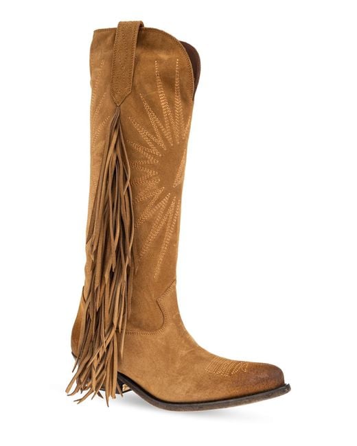 Golden Goose Deluxe Brand Brown Wish Star Heeled Boots