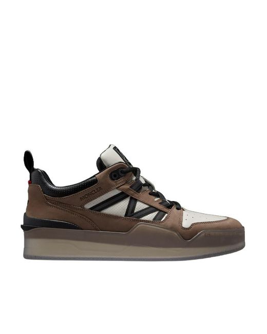 Moncler Brown Pivot Panelled Sneakers for men