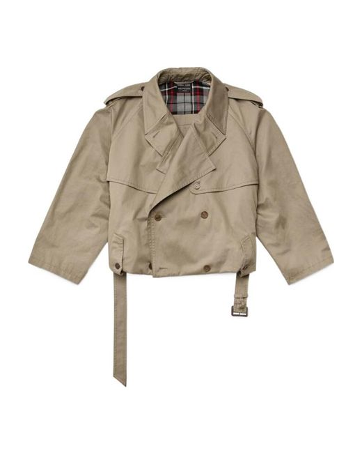 Balenciaga Natural Folded Trench Coat for men