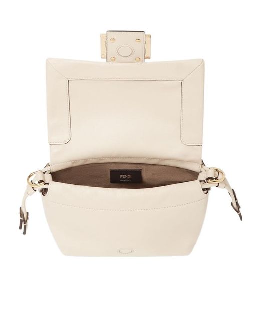 Fendi Natural Mamma Baguette Small Shoulder Bag