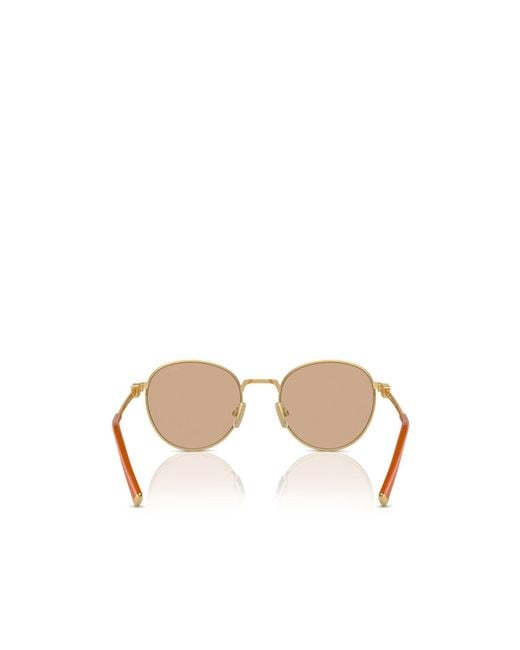 Miu Miu Pink Eyewear Round-Frame Sunglasses