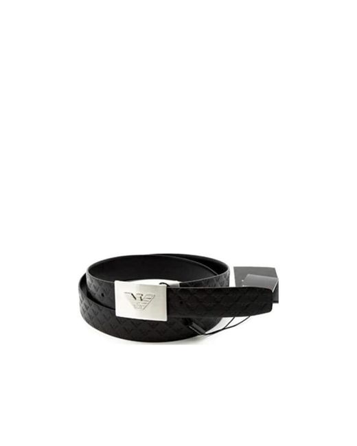 Emporio Armani White Logo-Patterned Belt for men