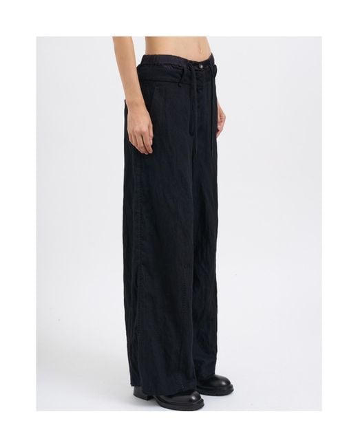 Masnada Black Drawstring Casual Pants