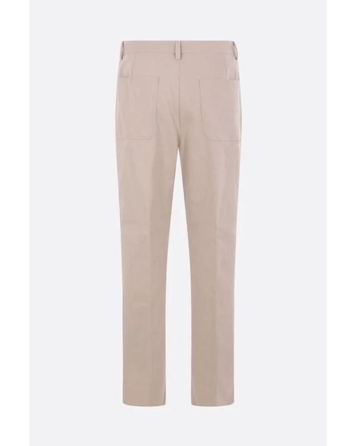 Eleventy Gray Pleated Patch Pocket Pants for men