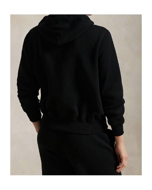 Polo Ralph Lauren Blue Sweatshirt With Drawstring Hood And Pony Embroidery On The Front