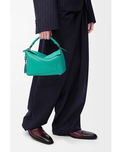 Loewe Green Small Featherlight Puzzle Bag