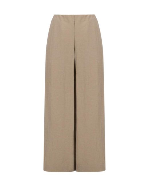 Harris Wharf London Natural Wide-Leg Pants