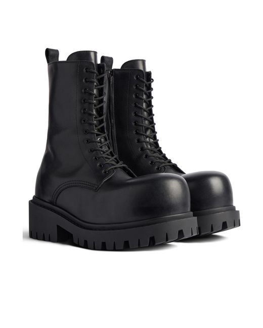 Balenciaga Black Stomper Ankle Boots for men
