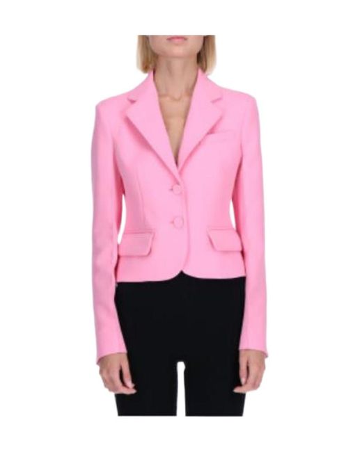 Ermanno Scervino Pink Single-Breasted Straight Hem Blazer