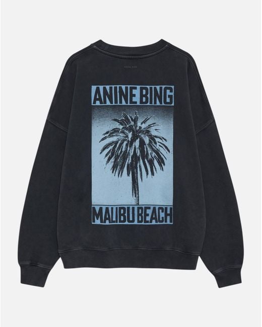 Anine Bing Black Crew Neck Long-Sleeved Sweatshirt