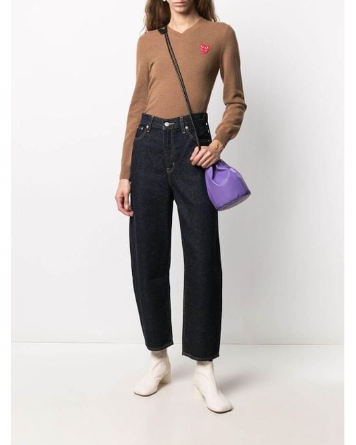 COMME DES GARÇONS PLAY Brown Embroidered Logo Jumper