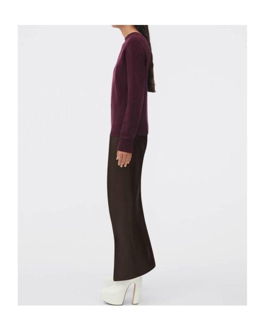 Bottega Veneta Purple V-Neck Long-Sleeved Jumper