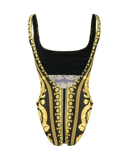 Versace Metallic Barocco Printed Swimsuit