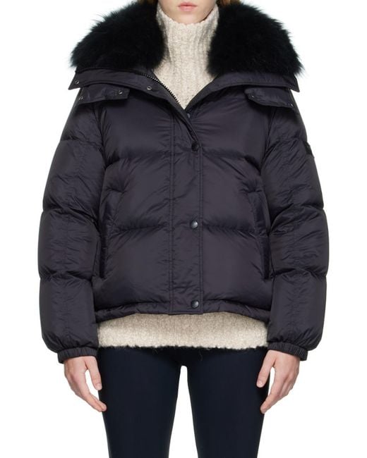 Yves Salomon Black Padded Long-Sleeve Jacket