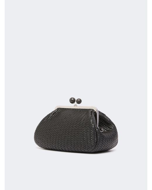 Weekend by Maxmara Black Medium-Sized Pasticcino Woven Shoulder Bag