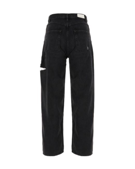 ICON DENIM Black Jeans With Belt Loops