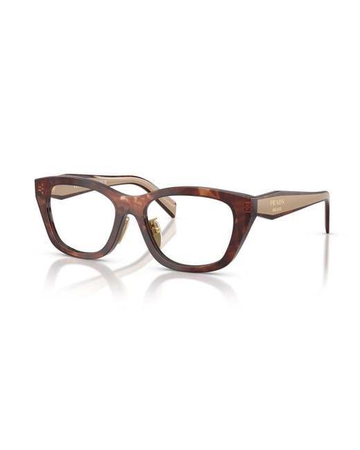 Prada White Eyewear Rectangle Frame Glasses