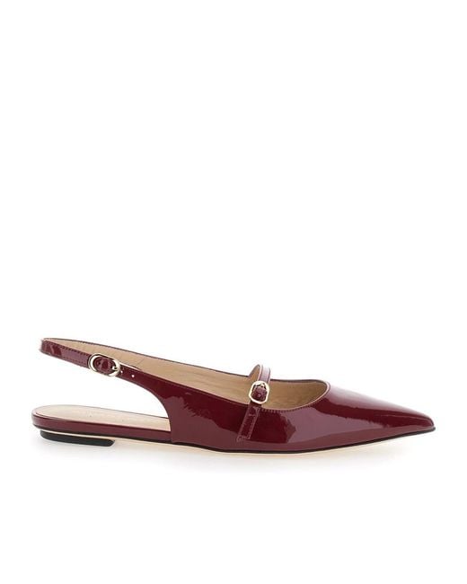 Stuart Weitzman Brown Adjustable Strap Slingback Sandals