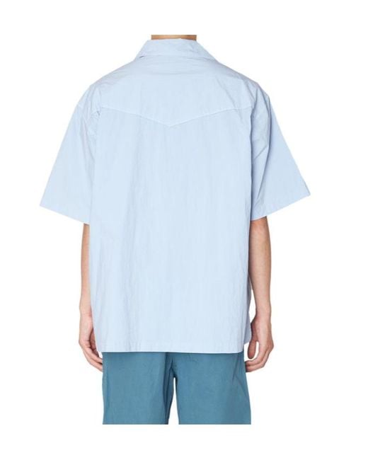 Kolor Blue Concealed Button Fastening Shirt for men