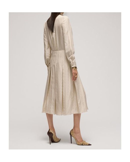 Gucci Natural Crest Jacquard Dress