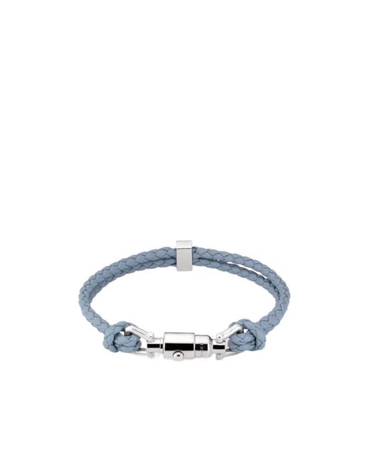 Gucci Blue Braided Bracelet With Piston Detail