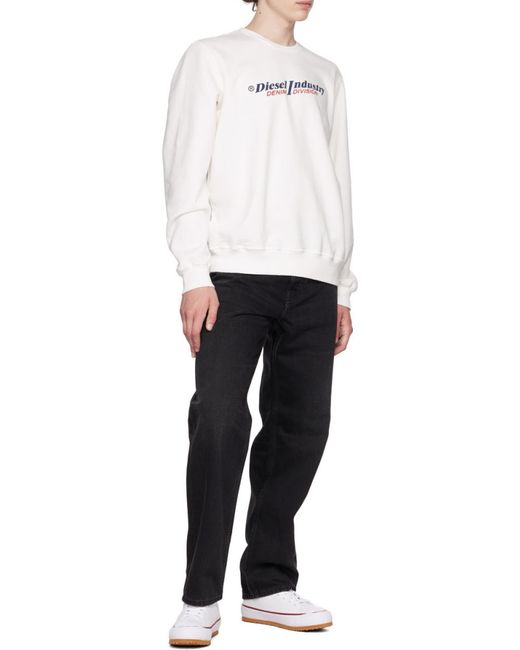 DIESEL White S-Principia High-Top Sneakers for men