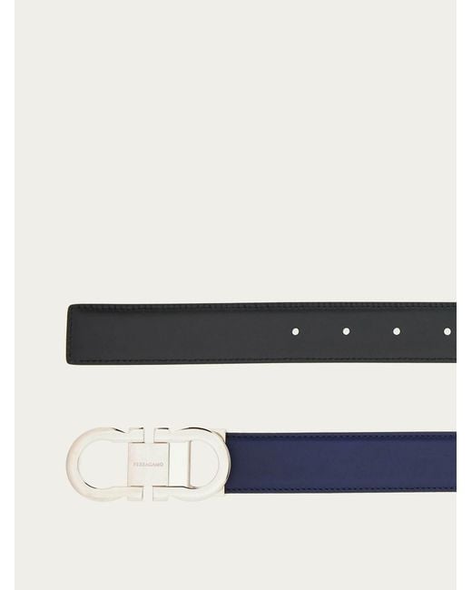 Ferragamo Blue Double-Sided Belt for men