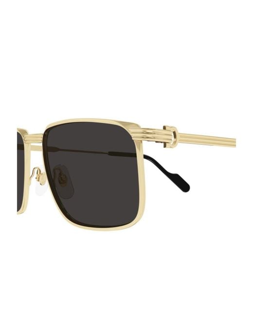 Cartier Multicolor Rectangular Metal Sunglasses for men