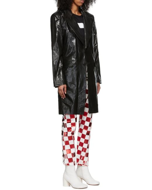 MM6 by Maison Martin Margiela Black Coated Single-Breasted Coat