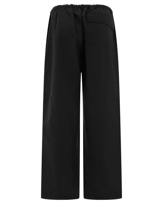 Acne Black Relaxed Fit Straight-Leg Pants With Drawstring Waistband
