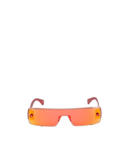Alaïa Pink Alaïa Azzedine Shield Frame Sunglasses