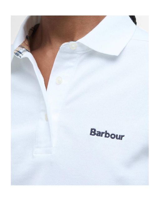Barbour White Bowford Polo Top
