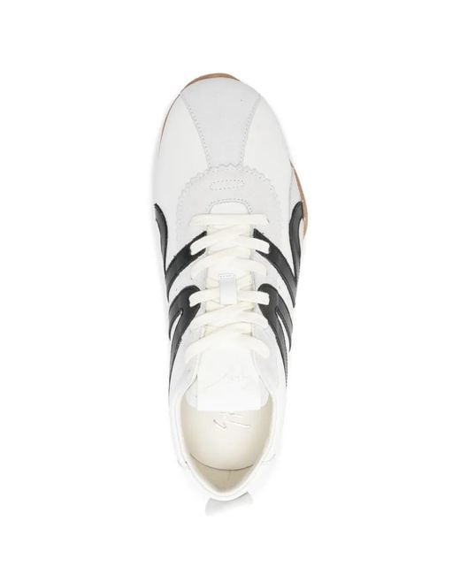 Giuseppe Zanotti White Gz-Top Logo-Detail Sneakers