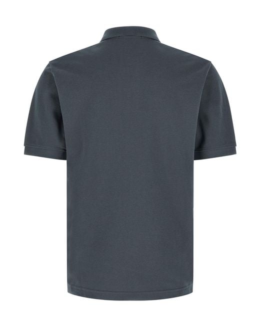 Stone Island Black Logo Patch Short-Sleeved Polo Shirt for men
