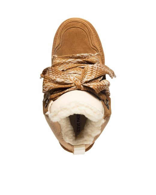 Steve Madden Brown Suede Platform Snow Boots