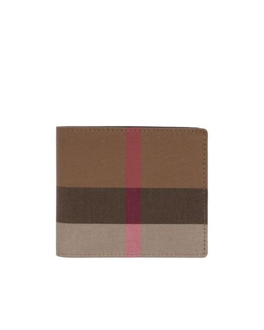 Burberry Brown Double-Fold Wallet for men