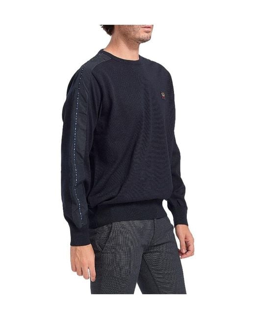 Paul & Shark Blue Round-Neck Logo Pullover for men