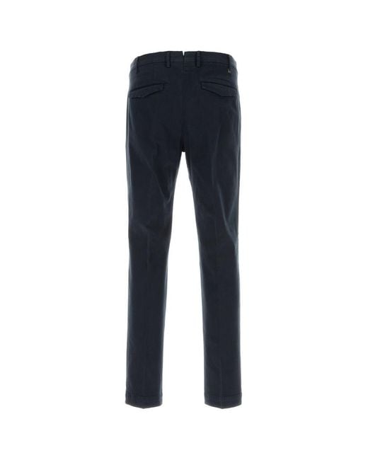 Pt Pantaloni Blue Casual Trousers With Belt Loops for men