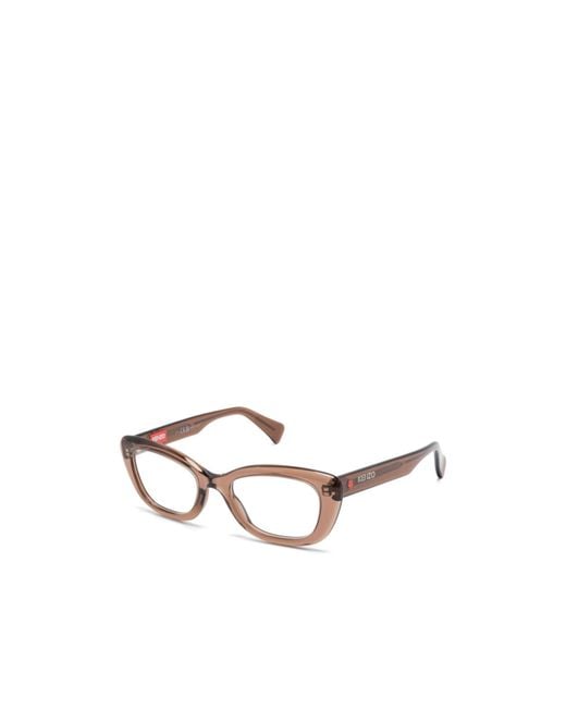 KENZO White Cat-Eye Frame Flat Mirror for men