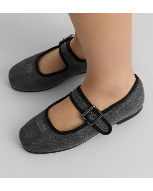 Dior Black Round-Toed Ballet Flats