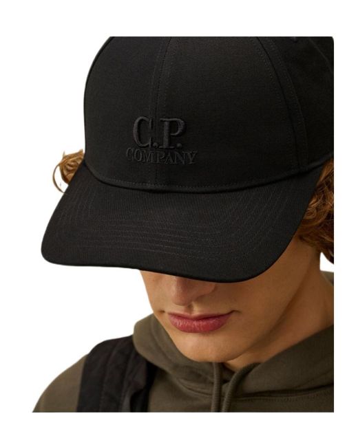 C P Company Blue Logo Embroidered Baseball Cap for men