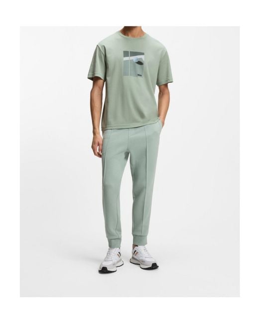 Boss Green Crew Neck Short-Sleeved T-Shirt for men