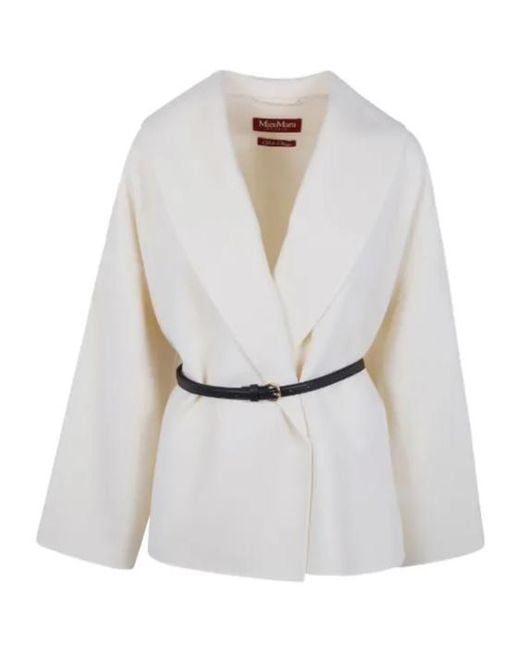 Max Mara White Studio Sughero Belted Jacket