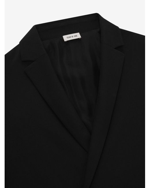 Fear Of God Black Wool Ripstop Relaxed Long Jacket for men