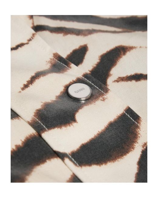 Ganni Multicolor Zebra-Print Jacket