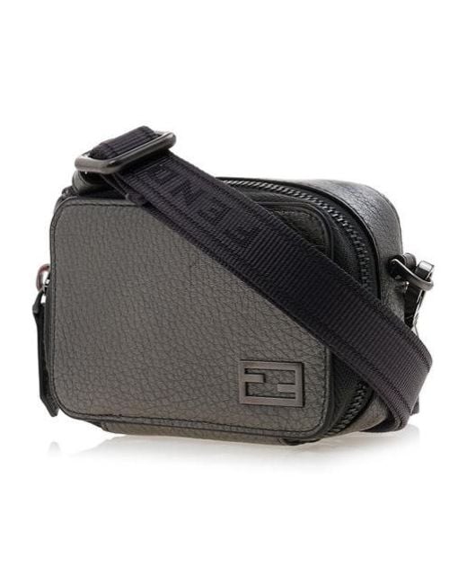 Fendi Black Logo Shoulder Bag for men