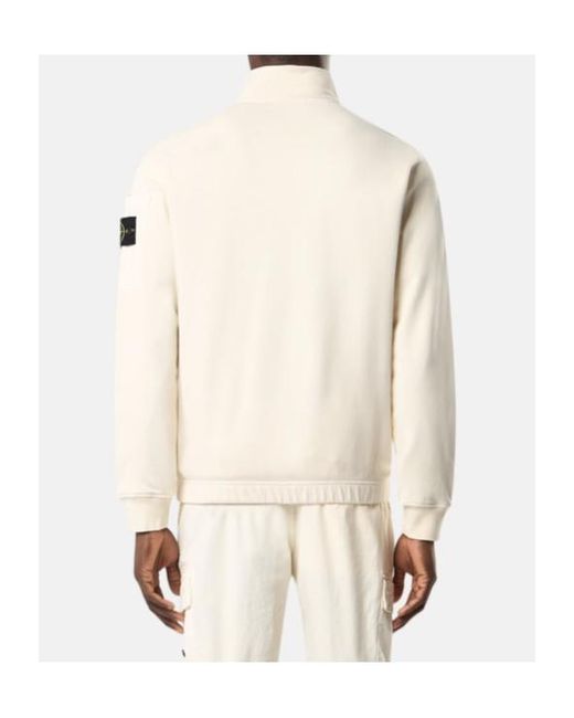 Stone Island Natural S0410 Zip Sweatshirt for men