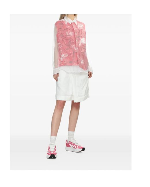 Comme des Garçons White Belt Loop Shorts