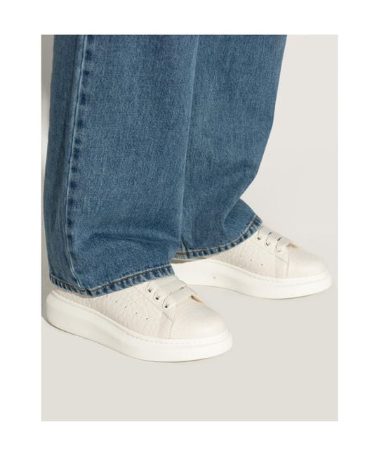 McQueen White Oversized Lace-Up Sneakers